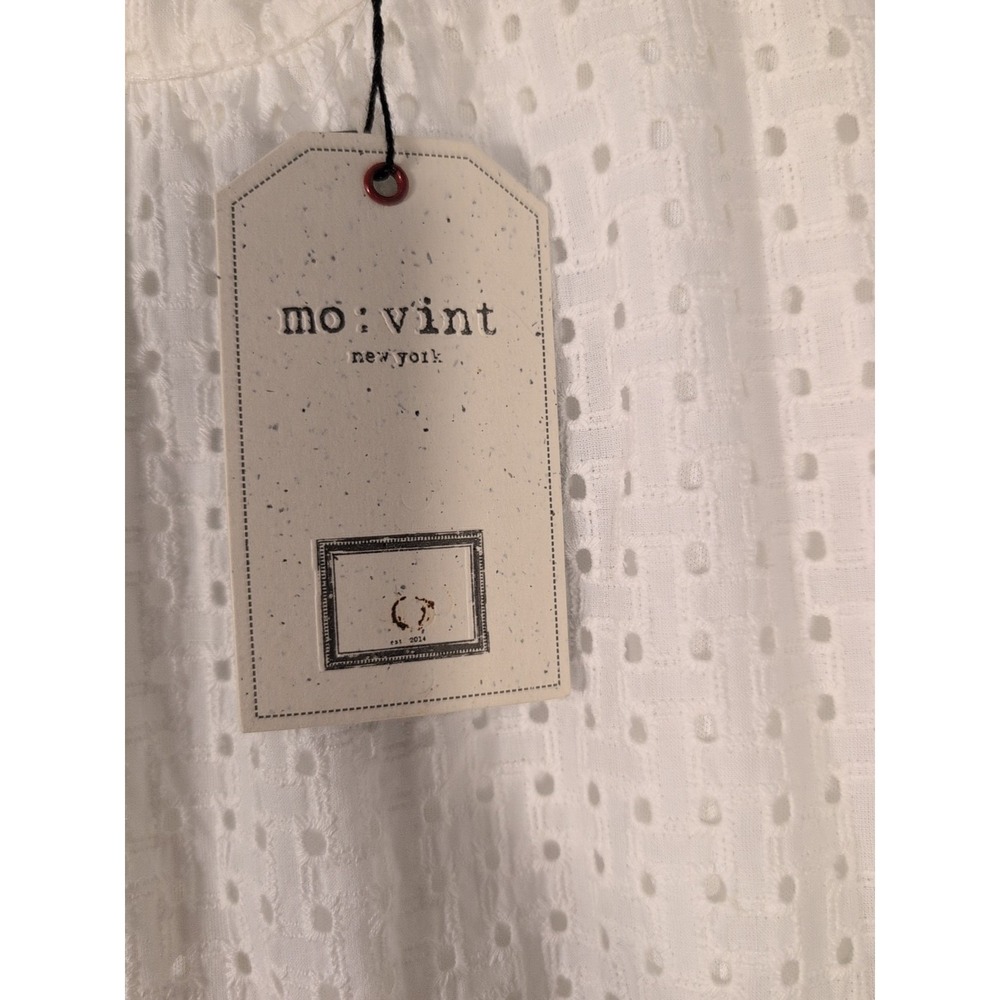 mo:vint New York dress Women Small white Ruffled Lined Dress - Picture 6 of 8